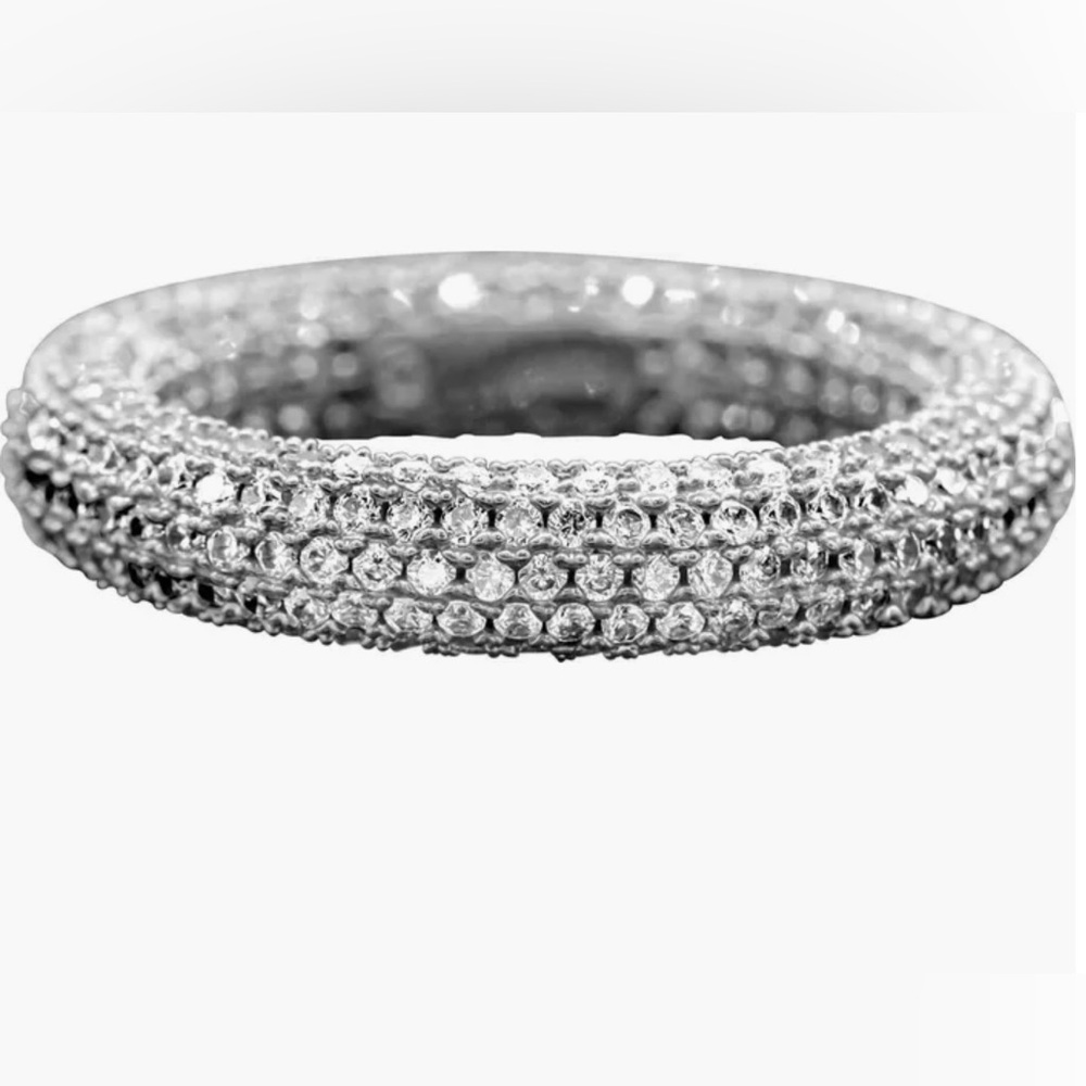 Adornia CZ Eternity Band Ring; Size 7, with dust bag